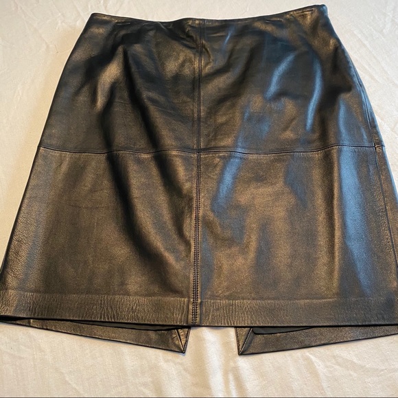 Ann Taylor Dresses & Skirts - ANn Taylor 14P Black Leather Skirt